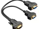 BENFEI - Cavo splitter VGA, splitter VGA Y per duplicazione dello schermo, 0,3 m