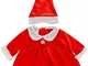 Costume vestito Mrs Claus babba mamma natale neonata bimba 1 anno