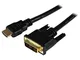 StarTech.com HDDVIMM150CM Cavo Adattatore HDMI a DVI-D, M/M, 1.5 m, Nero