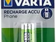 Varta Batteria Micro AAA per telefoni DECT 800 mAh 2 blister, 1,2 V, NiMH