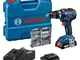 Bosch Professional 18V System Trapano Avvit. Conpercussione a Batteria Gsb 18V-55 (Incl. 2...