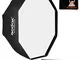 GODOX 120 cm / 47.2in Portatile Softbox Ottagonale Ombrello Riflettore per Studio Photogra...