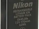 Nikon ENEL20a Batteria Ricaricabile Li-ion, 1110 mAh, Nera