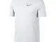 Nike M Nk Run Top SS T-Shirt, Uomo, Bianco (White/White 100), X-Large (Taglia Produttore:X...