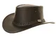 Hawkins, cappello australiano in pelle impermeabile, stile Bute Black Small