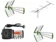 Kit antenna digitale terrestre DVBT 2 antenne UHF + 1 antenna VHF 6 elementi HD + centrali...