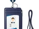 MoKo Porta Badge, Porta Carte in Premium PU Pelle con Slot per Schede e Zipper Portafoglio...