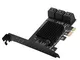 Tangxi Scheda PCI-Express SATA 3.0, Scheda Riser con Scheda di espansione PCI Express SATA...