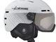 Cébé Fireball Casco da Sci Unisex Adulto 56-58 cm, Matte White Black Line, Medium