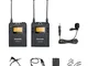 Saramonic Uwmic9-TX9 + RX9 – Sistema di microfono a cravatta, wireless, colore: nero