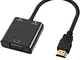 Adattatore HDMI a VGA, HDMI to VGA 1080p Full HD con Cavo di Audio e di Ricarica Micro USB...