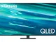 Samsung TV QLED QE55Q80AATXZT, Smart TV 55" Serie Q80A, 4K UHD, Alexa integrato, Carbon Si...