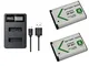 2 pz 1350 mAh NP-BX1 NPBX1 Batteria con caricabatteria LCD per Cyber-Shot DSC-RX100, DSC-R...