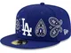 New Era LA Los Angeles Dodgers 59Fifty - Berretto con motivo cachemire, Blu reale, 7.5