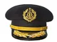 WEIZI Berretto da Ufficiale dell'Esercito della Marina Capitano Bianco da Marinaio Cappell...
