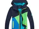 YoungSoul Giacca a Vento Bambino Color Block, Giacca Impermeabile Ragazzo con Cappuccio -...