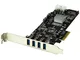 Startech.com Adatattore Scheda Superspeed USB 3.0 con 4 Porte PCI Express, PCie con 2 Cana...