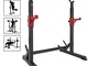 WEDSFC Rack da Squat Pesistica Rack,Home Squat Rack Multifunzione, Rack Regolabile da Body...