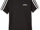 adidas Youth Boys Essentials 3 Stripes T-Shirt, T-Shirts Bambino, Black/White, 13-14A
