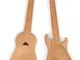 Kikkerland Guitar Utensils Posate per Insalata, Legno, 33x11x1 cm, 2 unità