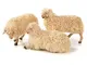 Kit 3 Pecore con Lana per presepe Napoletano con pastori di 22 cm