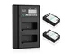 Powerextra 2 Batteria di Ricambio EN-EL9 EN-EL9A e Doppio Caricabatterie LCD Compatibile f...