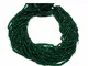 Crystallay 4.5-5 MM Naturale Green Onyx. Pietra preziosa Rondelle sfaccettato Perline scio...