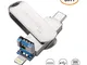 ASTOTSELL 64 GB 3-in-1 USB Flash Drive, PenDrive Memoria di archiviazione Espansione USB S...