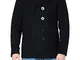 Schott NYC - Cappotto corto Uomo CYCLONE2, Blu (Dunkel Blau (Dark Navy)), S