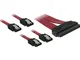 DeLOCK Cable SAS 32pin > 4X SATA Metal (SFF 8484-4X SATA) 50cm 0.5m Rosso Cavo SATA