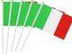 Dizie - Set di 20 bandierine Italiane 14 x 21 cm Mini bandierine Italiane