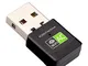 Chiavetta WiFi USB Adattatore Dual Band 2.4G/5GHz AC 600Mbps, Antenna Ricevitore WiFi per...