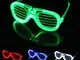 GLAITC 4 Pezzi Occhiali Neon Rave,Occhiali di Plastica con Led Luminosi, Occhiali da Lampe...