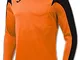 Joma Estadio Maglia Manica Lunga Uomo, Multicolore (Arancione/Nero), S