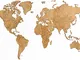 MiMi Innovations Lussuosa mappa del mondo in legno - Decorazione murale / Mappa mondiale a...
