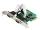 Miwaimao 2 Port RS232 RS-232 Serial Port Com to PCI-E PCI Express Card Adapter Converter I...