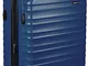 Amazon Basics - Valigia Trolley rigido con rotelle girevoli, 68 cm, Blu Marino