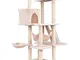 COSTWAY Albero Tiragraffi Gioco per Gatti Albero di Gatto con Cuccia, Ideale per Gatti Pic...