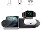 Supporto Caricabatterie Wireless 3 in 1, Caricatore Wireless Qi per Apple Watch 5/4/3/2 e...
