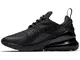 Nike Air Max 270 Bg, Scarpe da Fitness, Nero (Black/Black 001), 35.5 EU