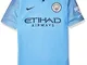 Nike MCFC Y NK BRT STAD JSY SS HM T-Shirt, Unisex Bambini, Field Blue/Midnight Navy, XL