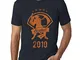 Cityone Uomo Maglietta Tee Vintage T Shirt Baseball Since 2010 Marine