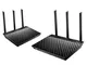 Asus RT-AC67U 2x PACK AiMesh AC1900 WiFi System, Gigabit Dual-Band Router, AiMesh ready, 5...