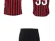 Completo Milan Ufficiale Personalizzato 2019 2020 AC Nome e Numero a Scelta Maglia + Panta...