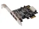 Scheda Controller PCI Express1x (PCIe) a 2 porte FIREWIRE 800 IEEE1394B e 1 porta FIREWIRE...