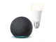 Echo Dot (4ª generazione), Antracite + Philips Hue White Lampadina Connessa (E27), compati...