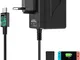 Nintendo Switch AC Adapter, Caricabatterie per Nintendo Switch / Switch Lite, PD Tipo-C Ad...