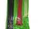 Fascette stringi cavo 60 pezzi 3 misure 2.5x100 2.5x150 2.5x200 mm 3 colori nero rosso e b...