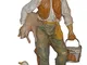 euromarchi Statuetta Presepe Pastore con Maiale e Oca Personaggio 30 cm in Resina