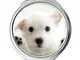 Specchio, specchietto, simpatico cane Pug, specchio tascabile, 1 ingrandimento X 2X